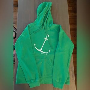 Champions Pull-over hoodie. Great Lakes anchor. Green. XL